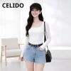 Combo 2 Áo Thun Nữ CELIDO Dài Tay Cổ Tròn và Cổ Vuông Cao Cấp Tôn Dáng Sang Trọng - Đồ Tết 2.026 Giá 127k 4