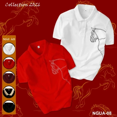 Combo 2 áo thun polo Tết Bình Ngọ 2.026 mẫu NGƯA08 CVC cá sấu size M-4XL 122.360đ 2