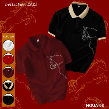 Combo 2 áo thun polo Tết Bình Ngọ 2.026 mẫu NGƯA08 CVC cá sấu size M-4XL 122.360đ 3