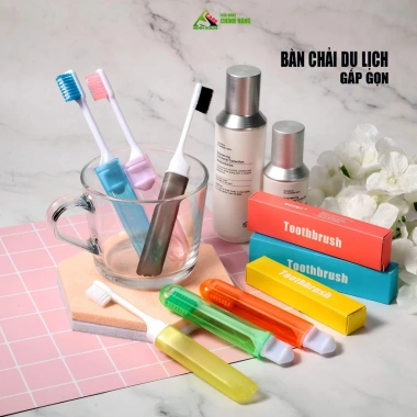 Combo 2 Bàn chải Du lịch gấp gọn, lông mềm cho người lớn, trẻ em - Minh House Care, 45.000