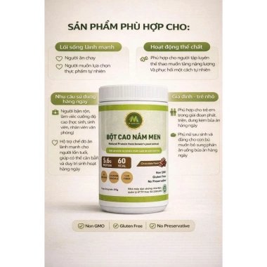Combo 2 Bột Dinh Dưỡng Socola 500g + Bột Nấm Men Bia M‑Yeast – Giá 859.000, Tăng Sức Đề Kháng 3