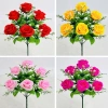 Combo 2 Cành 6 Bông Hồng Cao 36cm - Cành Hoa Giả Trang Trí Nhà, Đám Cưới, Giá 49k
