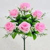 Combo 2 Cành 6 Bông Hồng Cao 36cm - Cành Hoa Giả Trang Trí Nhà, Đám Cưới, Giá 49k 5