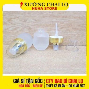 Combo 2 chai chiết mỹ phẩm lò thủy tinh hình trứng 30ml-50ml đựng serum, tinh chất - Giá chỉ 51.400 VND