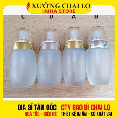 Combo 2 chai chiết mỹ phẩm lò thủy tinh hình trứng 30ml-50ml đựng serum, tinh chất - Giá chỉ 51.400 VND