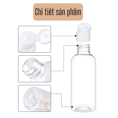 Combo 2 Chai Nhựa Nắp Bật 30ml/50ml/100ml Đựng Gel Rửa Tay - Pet, Chiết Mỹ Phẩm, Giá 10.000đ 6