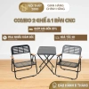 Combo 2 Ghế 1 Bàn Cafe CNC Gấp Gọn - Tiện Lợi, Dễ Di Chuyển, Giá Ưu Đãi 165.000₫