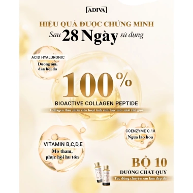 Combo 2 Hộp Nước Uống Collagen ADIVA Tem Trắng - Săn chắc, ẩm mịn, căng bóng 1.622.000 VND 3