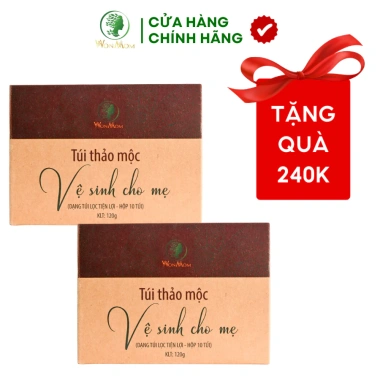 Combo 2 Hộp Thảo Mộc Vệ Sinh Cho Mẹ WonMom - 10 Túi/Hộp - Giá ưu đãi 292.000₫