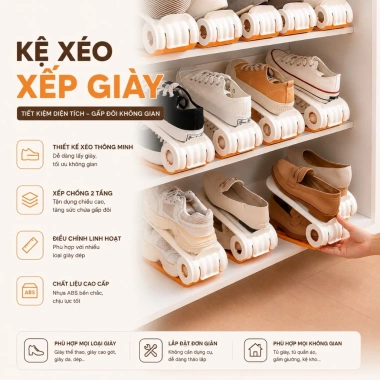 Combo 2 Kệ Giày Gấp Gọn Ts-5.138 Hình Mỏ Vịt Tiết Kiệm Không Gian Giá 45.500 VND