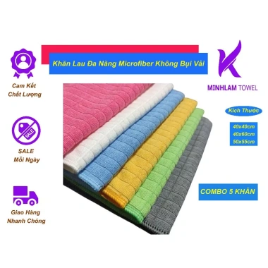 Combo 2 Khăn Lau Đa Năng Ô Tô Hàn Quốc - Chống Trầy Xước, Nhiều Kích Thước, Giá Ưu Đãi 45.880 VND