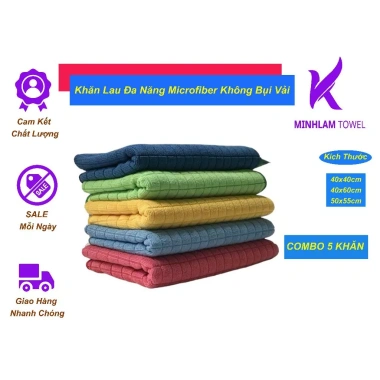 Combo 2 Khăn Lau Đa Năng Ô Tô Hàn Quốc - Chống Trầy Xước, Nhiều Kích Thước, Giá Ưu Đãi 45.880 VND