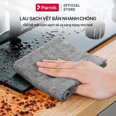 Combo 2 Khăn Lau Đa Năng Parroti Mira, Không Bụi Vải - Lau Kính, Bếp, Ô Tô - 49.500đ 3