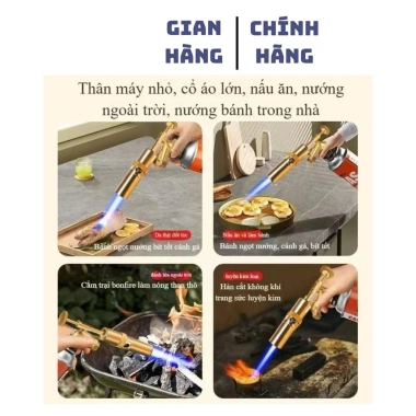 Combo 2 Khò Ga Mồi Lửa 733 Đồng Nguyên Khối Cao Cấp Đầu Khò Gas Mini Cầm Tay Dùng Nhóm Than Củi Giá chỉ 79.900₫ 5