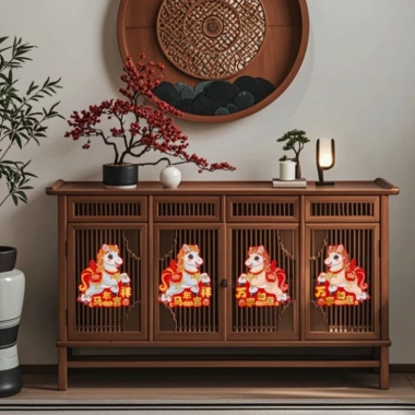 Combo 2 Miếng Dán Cửa 3D Bính Ngọ 2.026 Hoạt Hình Ngựa Tự Dính Trang Trí Tết Ogi Home 59.000₫ 8