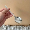 Combo 2 Muỗng Nĩa 2in1 Tiện Lợi Ăn Mì Bún Phở, Muỗng Trái Cây Độc Lạ Cán Dài 4