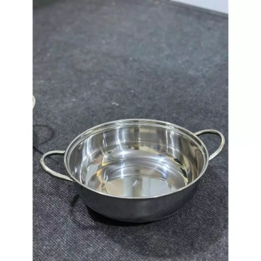 Combo 2 Nồi Lẩu Inox 22-24cm Đáy 3 Lớp - Dùng Gas & Hồng Ngoại, Quà Tặng 159k