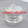 Combo 2 Nồi Lẩu Inox 22-24cm Đáy 3 Lớp - Dùng Gas & Hồng Ngoại, Quà Tặng 159k 6