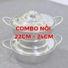 Combo 2 Nồi Lẩu Inox 22-24cm Đáy 3 Lớp - Dùng Gas & Hồng Ngoại, Quà Tặng 159k 8