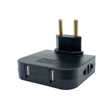 Combo 2 Ổ Cắm Điện Chuyển Đổi Xoay 180 độ Nhỏ Gọn Dễ Mang Du Lịch Kết Nối Chân Dẹt 6