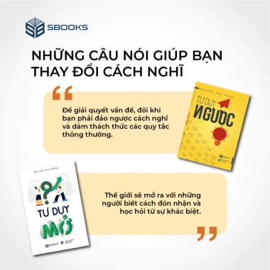 Combo 2 Sách Tư Duy Ngược + Mở - Phát Triển Tư Duy, Thay Đổi, Giá ưu đãi 170k SBOOKS