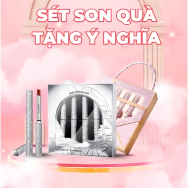 Combo 2 Set Son Quà Tặng Heyxi HLOFF 4 Thỏi Son Nội Địa Trung - Cây Lâu Trôi Bền Màu, Hộp Sang Trọng 150.500₫
