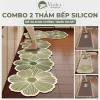 Combo 2 Thảm Bếp Silicon Cao Cấp Cực Thấm Hút, Họa Tiết Hoa Sang Trọng, Chống Trơn Trượt Giá Ưu Đãi 210.000 VND