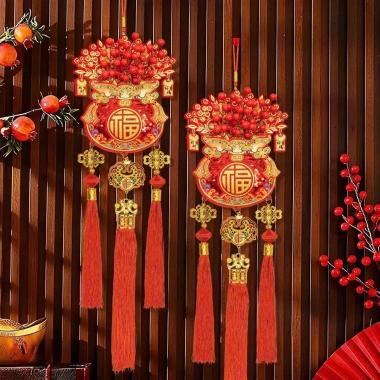 Combo 2 Túi Tiền Đào Đông Dây Treo Đỏ May Mắn – Hút Tài Lộc Năm Mới Tết 2.026 Giá Ưu Đãi 59.000 VND 4