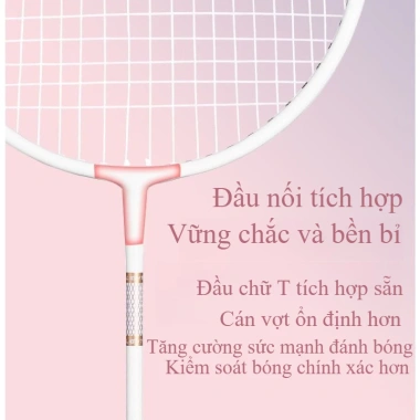 Combo 2 Vợt Cầu Lông Sợi Carbon + Túi & 3 Bóng – Gia Đình & Người Mới Tập 5