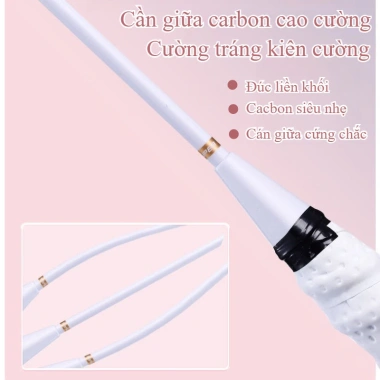 Combo 2 Vợt Cầu Lông Sợi Carbon + Túi & 3 Bóng – Gia Đình & Người Mới Tập 6