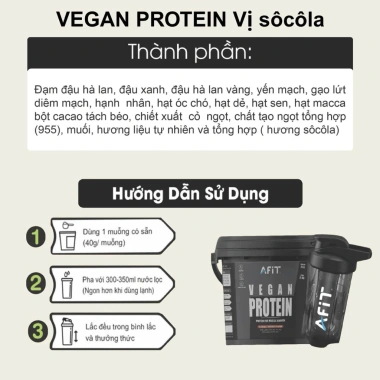 Combo 2 Xô Bột Dinh Dưỡng AFit Vegan + Shaker Quà Tặng - Giảm 22% - Chỉ 792.000 đồng 5