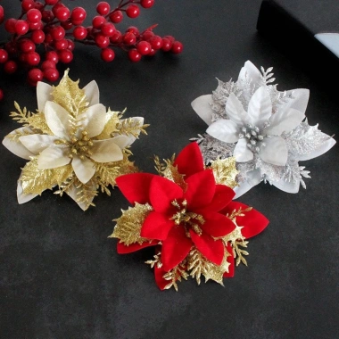 Combo 20-50 bông Hoa Trạng Nguyên Đỏ Vàng, Cành sung Trang Trí Cây Thông Noel - Giỏ quà Tết 38k