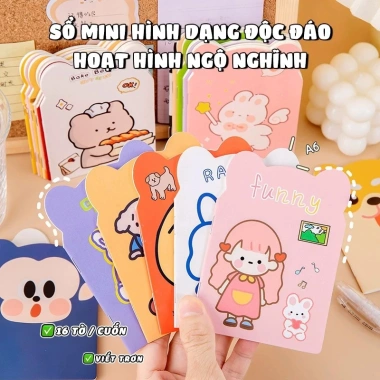 Combo 20 cuốn sổ tay kẻ ngang họa tiết đáng yêu - Sổ note mini nhỏ gọn, dễ mang theo, quà tặng văn phòng phẩm học sinh