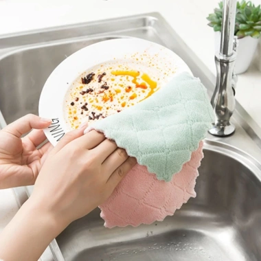 Combo 20 khăn lau bếp đa năng 2 mặt siêu thấm, kháng khuẩn, giá chỉ 25.100 VND
