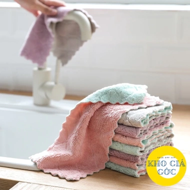 Combo 20 Khăn Lau Đa Năng 2 Màu Siêu Thấm Nước Giá Ưu Đãi 49.990₫