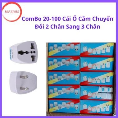 Combo 20 ổ chuyển đổi 3 chân sang 2 chân - Phích cắm đa năng, chỉ 90.000đ
