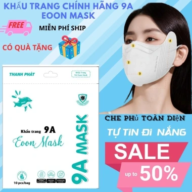 Combo 200 Cái Khẩu Trang 9A EOON MASK Chống Nắng, Dày Dặn, Ôm Trọn Mặt 9