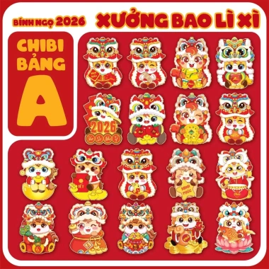 Combo 25/50/100 bao lì xì Tết 2.026 - chi bi phản quang dễ thương bé, chỉ 21.000 VND 2 Combo 25/50/100 bao lì xì Tết 2.026 - chi bi phản quang dễ thương bé, chỉ 21.000 VND 2