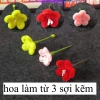 Combo 25/50/100 Hoa Đào và Mai Kẽm Nhung Handmade - Bông Rời 3 Sợi Cao Cấp Trang trí Cây Tết, Giá chỉ 50.000đ 2