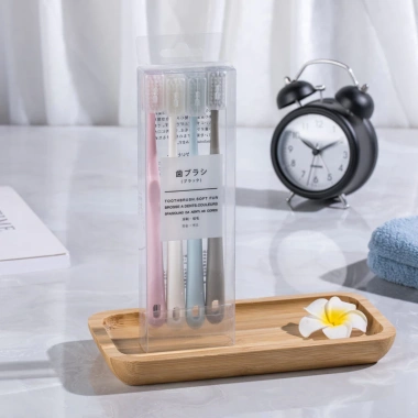 Combo 3 bộ bàn chải đánh răng hộp bảo vệ: du lịch tiện, tặng 1 khăn tắm nén