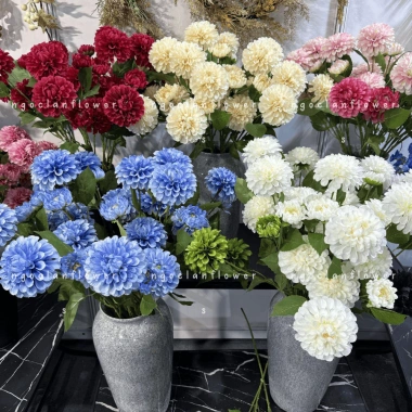 Combo 3 Cành Hoa Cúc Tổ Ong 2 bông to 1 nụ giả lụa - Phòng khách 29.000 VND 6