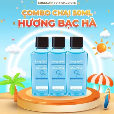 Combo 3 chai Nước súc miệng Okina Long Spin hương Bạc hà 50ml - Du lịch bỏ túi, làm sạch hơi thở, Nhật Bản Combo 3 chai Nước súc miệng Okina Long Spin hương Bạc hà 50ml - Du lịch bỏ túi, làm sạch hơi thở, Nhật Bản