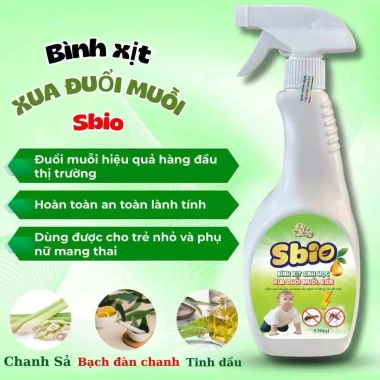 Combo 3 chai xịt đuổi muỗi, kiến sinh học Sbi 530ml - Giấy kiểm định, bảo vệ gia đình trẻ em, 70.000 VND