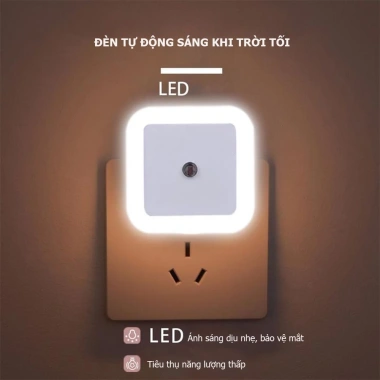 Combo 3 Đèn Ngủ MiKaKo Cảm Ứng Tự Động 0.5W - Trắng Vàng Xanh, Bật/Tắt, Giá 14.500₫