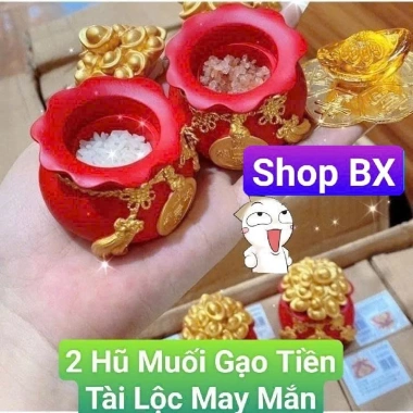 Combo 3 Hũ Đựng Muối Gạo Tiền Tài Lộc May Mắn - Ban Thần Tài, Ông Táo, TTBX 9 Combo 3 Hũ Đựng Muối Gạo Tiền Tài Lộc May Mắn - Ban Thần Tài, Ông Táo, TTBX 9