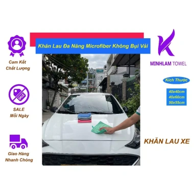 Combo 3 Khăn Lau Cao Cấp Caro 40x40cm Siêu Sạch Đa Năng Xe Hơi - Giá 68.820đ