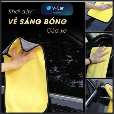 Combo 3 khăn lau xe microfiber 30x30cm Siêu mềm, thấm hút nước tốt, giá chỉ 52.500₫