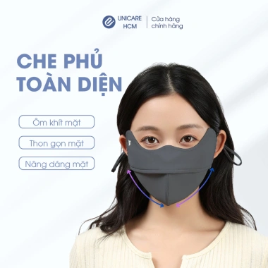 Combo 3 khẩu trang UV‑Proof UniCare – Vải mềm, chống nắng, bảo vệ UV 99% – 68.000₫ 2