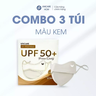 Combo 3 khẩu trang UV‑Proof UniCare – Vải mềm, chống nắng, bảo vệ UV 99% – 68.000₫ 10