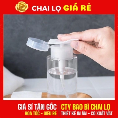 Combo 3 Lọ Chiết Tẩy Trang 120ml-300ml Chai Toner Nút Nhấn Tiện Lợi Giá 55.000
